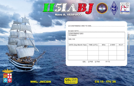QSL II5IABJ 2025 retro